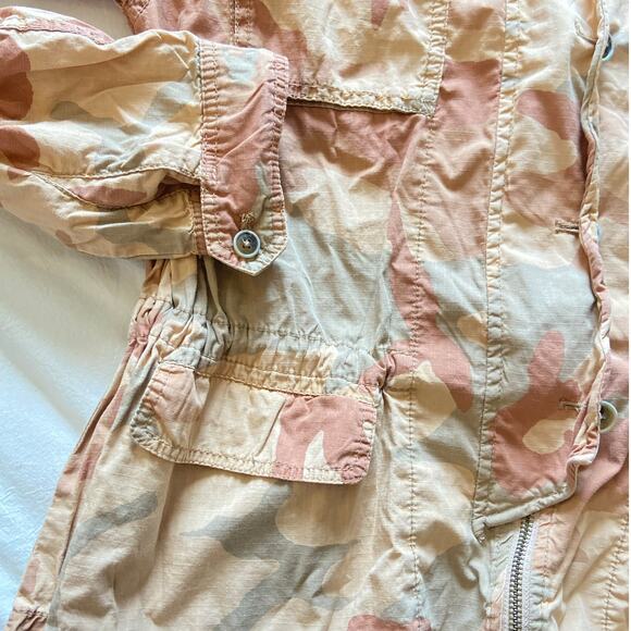 Free People Taupe Camo Lead the Way Tie Waist Canvas Utility Jacket Size XS - Picture 7 of 14